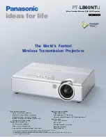 Panasonic PT-LB60NTU Brochure & Specs preview