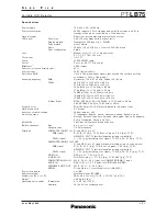 Preview for 2 page of Panasonic PT-LB75 Spec File