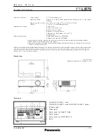 Preview for 3 page of Panasonic PT-LB75 Spec File