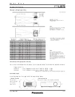 Preview for 4 page of Panasonic PT-LB75 Spec File