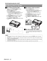 Preview for 22 page of Panasonic PT-LB75E Operating Instructions Manual