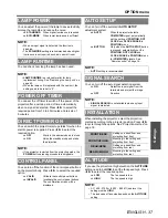 Preview for 37 page of Panasonic PT-LB75E Operating Instructions Manual