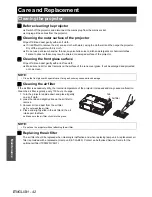 Preview for 42 page of Panasonic PT-LB75E Operating Instructions Manual