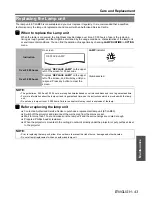 Preview for 43 page of Panasonic PT-LB75E Operating Instructions Manual