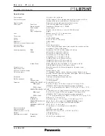 Preview for 2 page of Panasonic PT-LB75NT Spec File