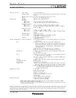 Preview for 3 page of Panasonic PT-LB75NT Spec File