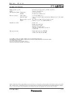 Preview for 3 page of Panasonic PT-LB75V Datasheet