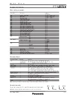 Preview for 9 page of Panasonic PT-LB75V Datasheet