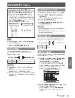 Предварительный просмотр 43 страницы Panasonic PT-LB75VEA Operating Instructions Manual