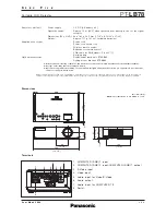 Preview for 3 page of Panasonic PT-LB78 Specifications