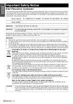 Preview for 2 page of Panasonic PT-LB80NTEA Operating Instructions Manual