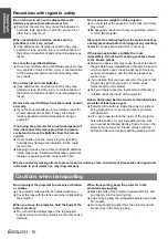 Preview for 10 page of Panasonic PT-LB80NTEA Operating Instructions Manual