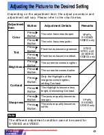 Предварительный просмотр 49 страницы Panasonic PT-LC50E Operating Instructions Manual