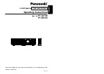 Panasonic PT-LC55E Operating Instructions Manual preview