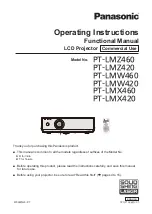 Panasonic PT-LMZ460 Operating Instructions (Functional Manual) preview