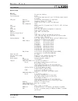 Preview for 2 page of Panasonic PT-LW25H Spec File