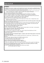 Preview for 4 page of Panasonic PT-LW25HE Operating Instructions Manual