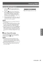 Preview for 29 page of Panasonic PT-LW25HE Operating Instructions Manual