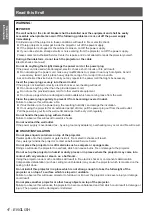 Preview for 4 page of Panasonic PT-LW25HEA Operating Instructions Manual