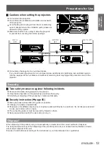 Preview for 13 page of Panasonic PT-LW25HEA Operating Instructions Manual