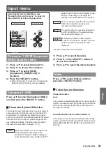 Preview for 39 page of Panasonic PT-LW25HEA Operating Instructions Manual