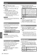 Preview for 54 page of Panasonic PT-LW25HEA Operating Instructions Manual