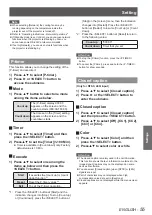 Preview for 55 page of Panasonic PT-LW25HEA Operating Instructions Manual