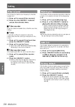 Preview for 58 page of Panasonic PT-LW25HEA Operating Instructions Manual