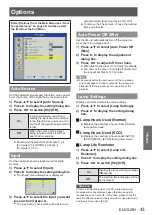 Preview for 43 page of Panasonic PT-LW271EA Operating Instructions (Functional Manual)