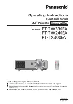 Panasonic PT-LW271U Operating Instructions Manual preview