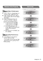 Предварительный просмотр 9 страницы Panasonic PT-LW271U Operating Instructions Manual