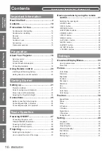 Предварительный просмотр 10 страницы Panasonic PT-LW271U Operating Instructions Manual