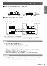 Предварительный просмотр 13 страницы Panasonic PT-LW271U Operating Instructions Manual