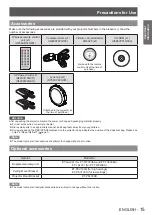 Предварительный просмотр 15 страницы Panasonic PT-LW271U Operating Instructions Manual