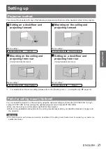 Предварительный просмотр 21 страницы Panasonic PT-LW271U Operating Instructions Manual