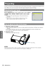 Предварительный просмотр 30 страницы Panasonic PT-LW271U Operating Instructions Manual