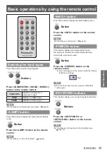 Предварительный просмотр 31 страницы Panasonic PT-LW271U Operating Instructions Manual