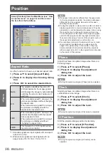 Предварительный просмотр 38 страницы Panasonic PT-LW271U Operating Instructions Manual