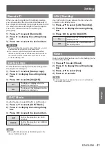 Предварительный просмотр 41 страницы Panasonic PT-LW271U Operating Instructions Manual