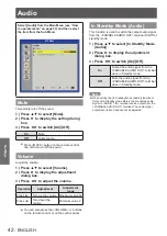 Предварительный просмотр 42 страницы Panasonic PT-LW271U Operating Instructions Manual