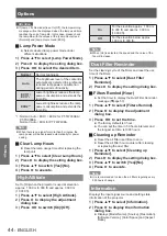 Предварительный просмотр 44 страницы Panasonic PT-LW271U Operating Instructions Manual