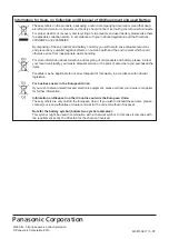 Предварительный просмотр 72 страницы Panasonic PT-LW271U Operating Instructions Manual