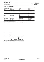 Preview for 11 page of Panasonic PT-LW271U Specifications