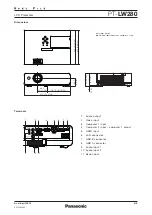 Preview for 4 page of Panasonic PT-LW280 Spec File