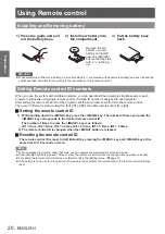 Предварительный просмотр 20 страницы Panasonic PT-LW321EA Operating Instructions (Functional Manual)