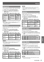 Preview for 37 page of Panasonic PT-LW321EA Operating Instructions (Functional Manual)