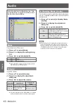 Preview for 42 page of Panasonic PT-LW321EA Operating Instructions (Functional Manual)