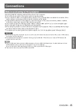 Preview for 25 page of Panasonic PT-LW321U Operating Instructions Manual