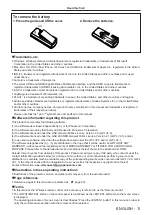 Preview for 11 page of Panasonic PT-LW373 Operating Instructions (Functional Manual)