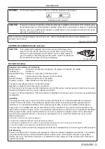 Preview for 5 page of Panasonic PT-LW375 Operating Instructions Manual